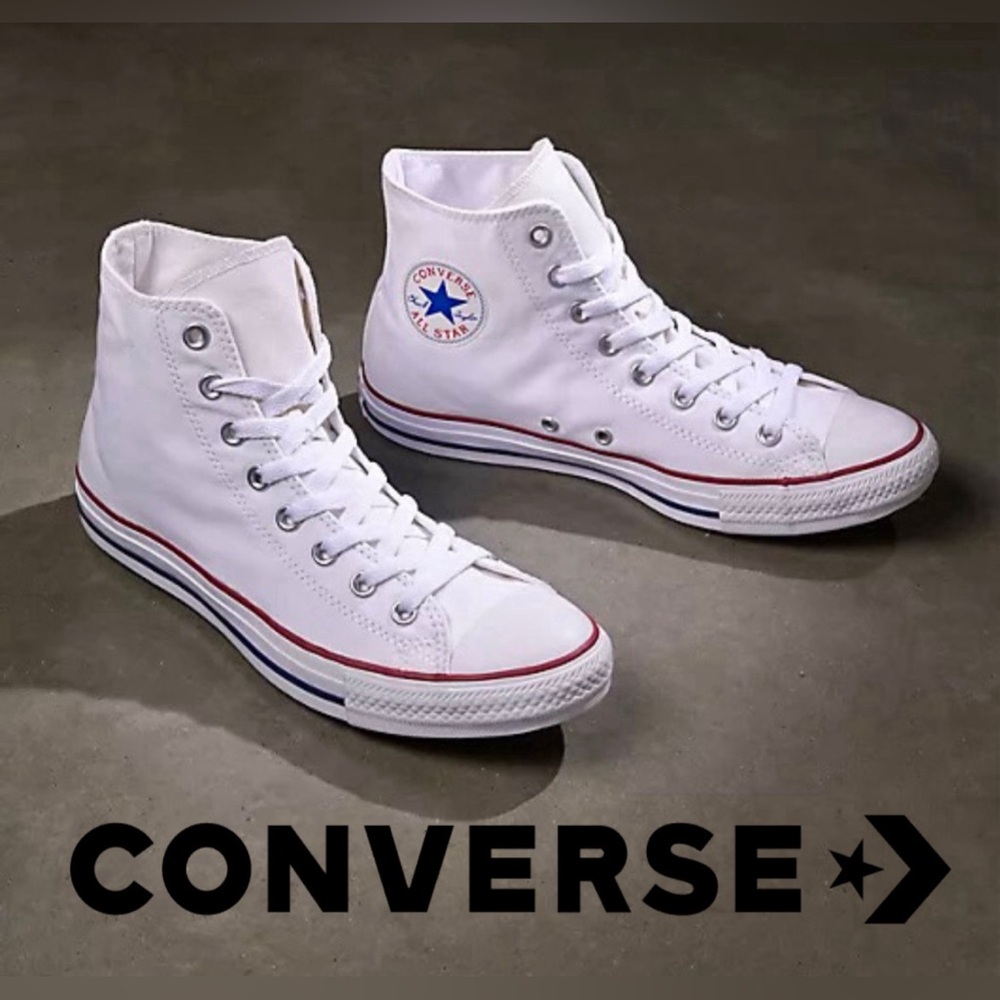 NWT CONVERSE "Chuck Taylor All Star" Canvas Shoe in Optical White, Men's Sz 6.5